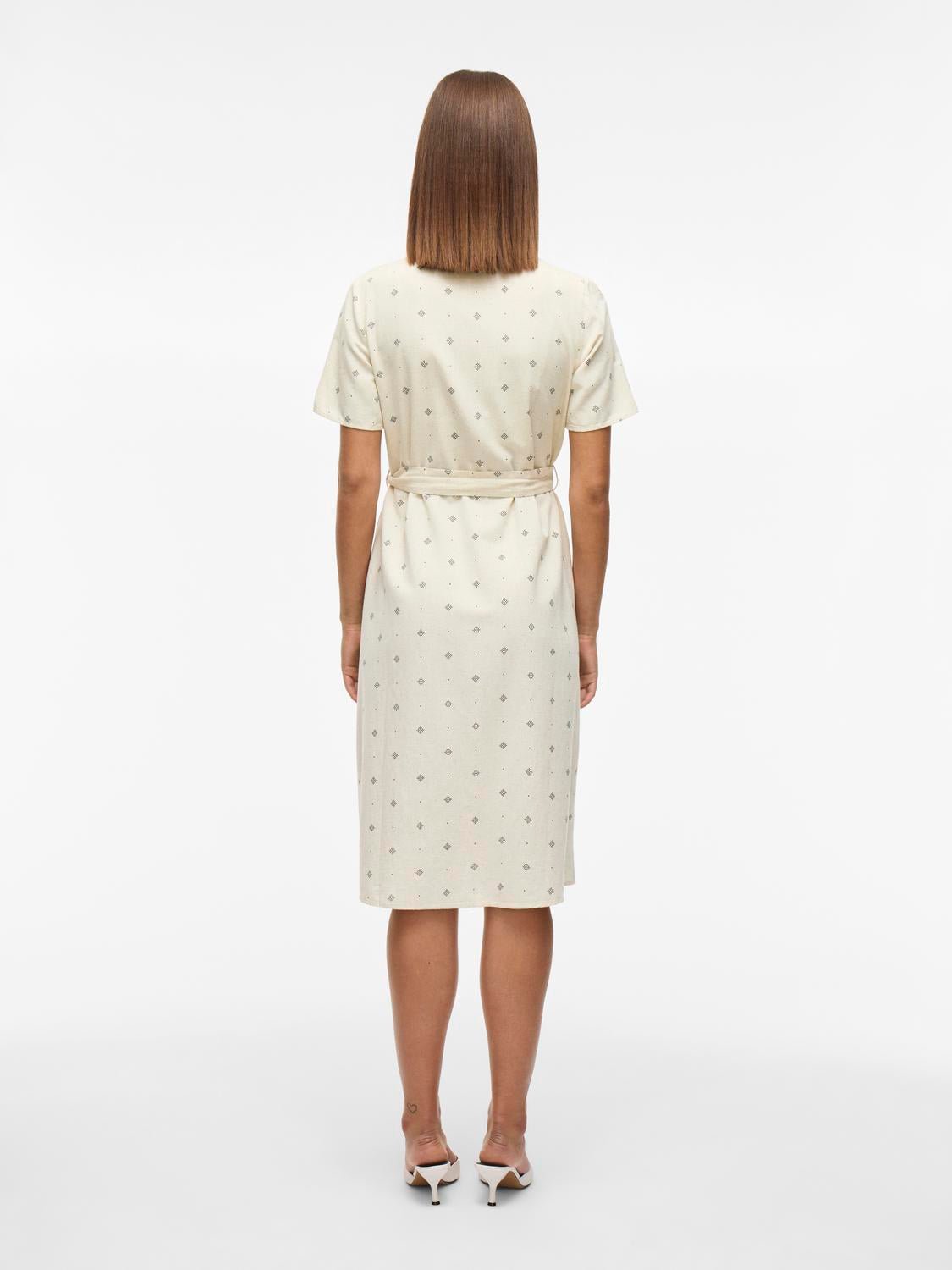 VIPRISILLA Midi Dress - Super Light Natural Melan - VERO MODA & VILA Bergvik
